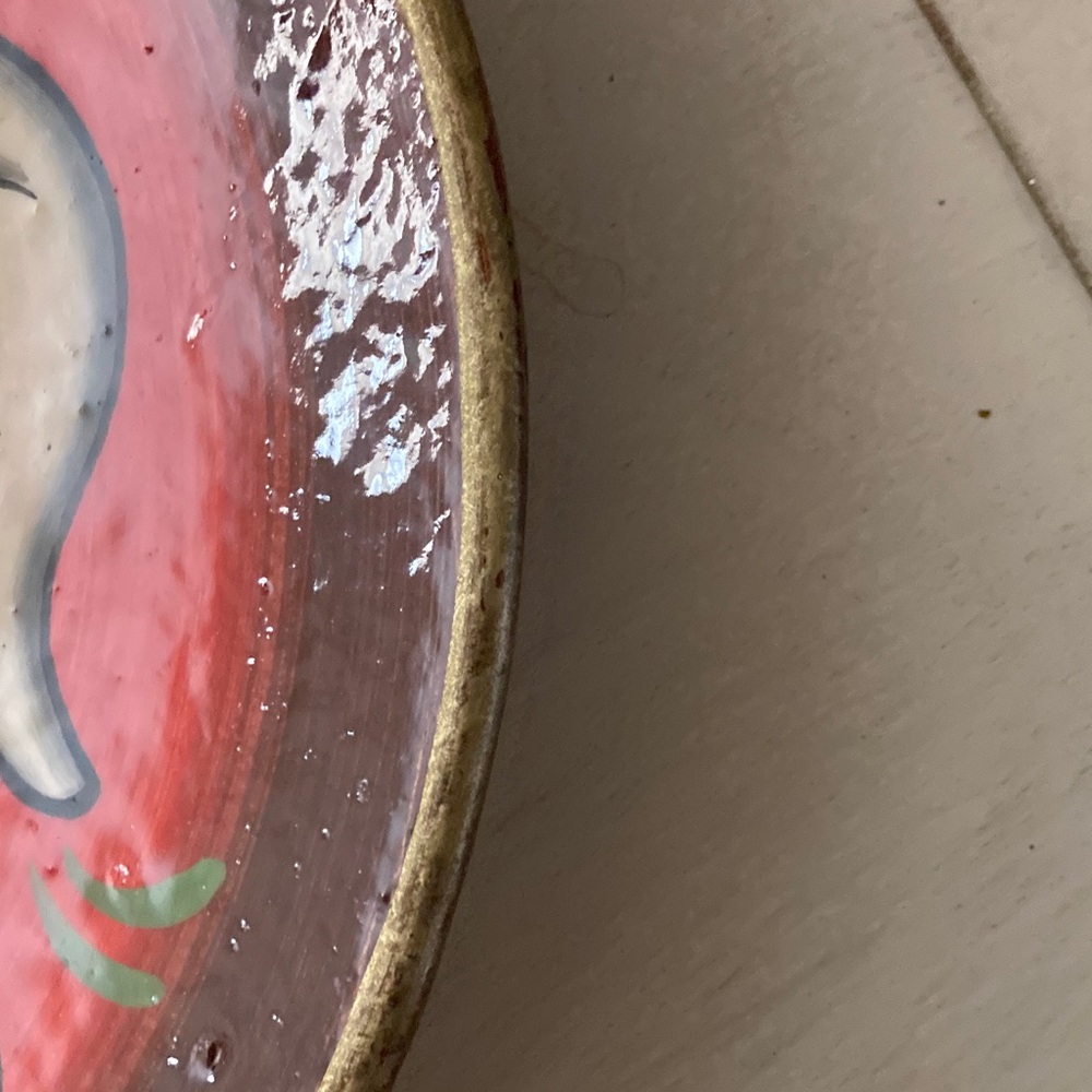 Hand-Painted Floral Decorative Plate - Picture 3 of 5